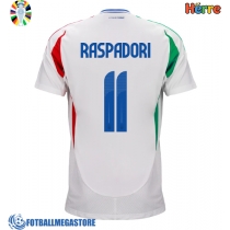 Fotballdrakt Herre Italia Giacomo Raspadori #11 Bortedrakt EM 2024 Kortermet